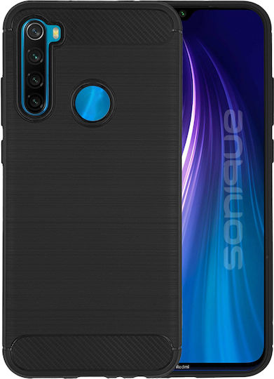 Sonique Carbon Brushed Back Cover Silicon / Plastic Negru (Redmi Note 8T)
