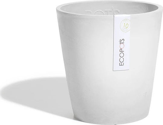Ecopots Morinda Planter Plastic White with Stand 5x5cm.