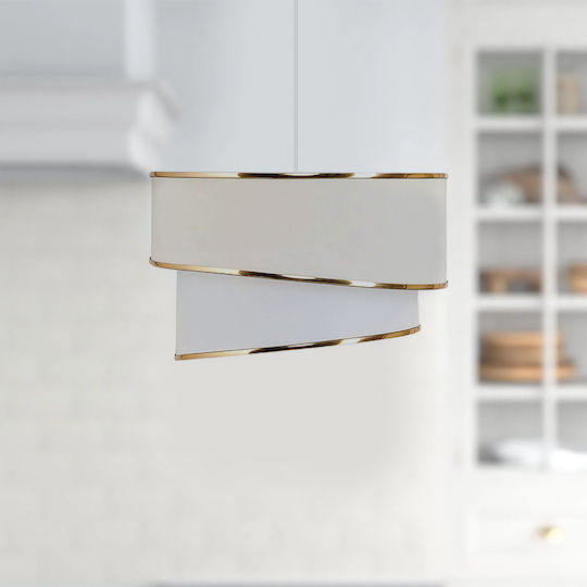 Megapap Fanny Κρεμαστό Φωτιστικό Λευκό με Ντουί E27 30x70x70εκ.