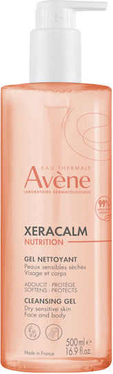 Eau Thermale Avène Xeracalm Nutrition Gel de Curățare pentru Față cu Acțiune Hidratantă 500ml