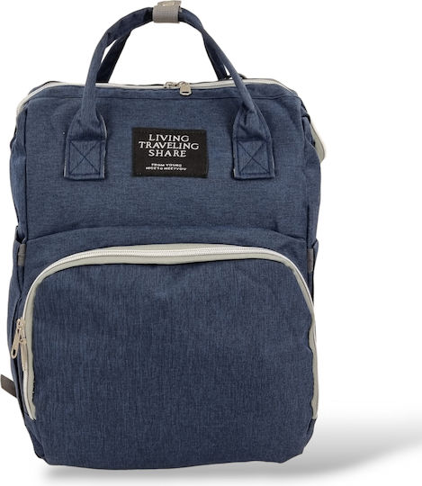 Playbags Τσάντα-Αλλαξιέρα Πλάτης Navy Μπλε 26x16x38εκ.