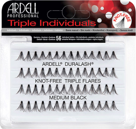 Ardell Triple Individuals Τουφάκια Medium Μαύρα 56τμχ