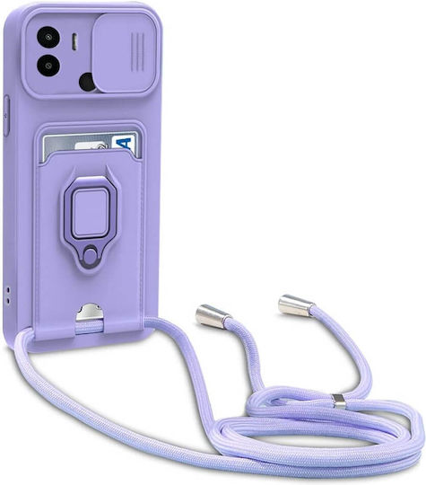 Bodycell Multifunction Back Cover Μεταλλικό με Λουράκι Μωβ (Redmi A1+ / A2+)