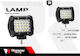 Raistar Squareς Waterproof Headlights Car LED 60W 10cm with White Lighting 1pcs