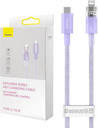 Baseus Explorer Geflochten USB-C zu Lightning Kabel 20W Lila 2m (CATS010305)