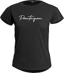 Pentagon Whisper Ladies ''Calligraphy'' T-shirt in Black color