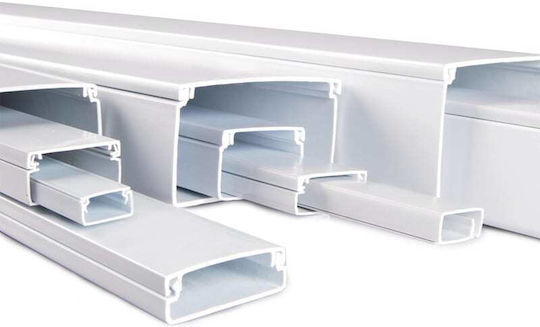 Redled Canal de Cablu cu autocolant din Plastic Alb 2m