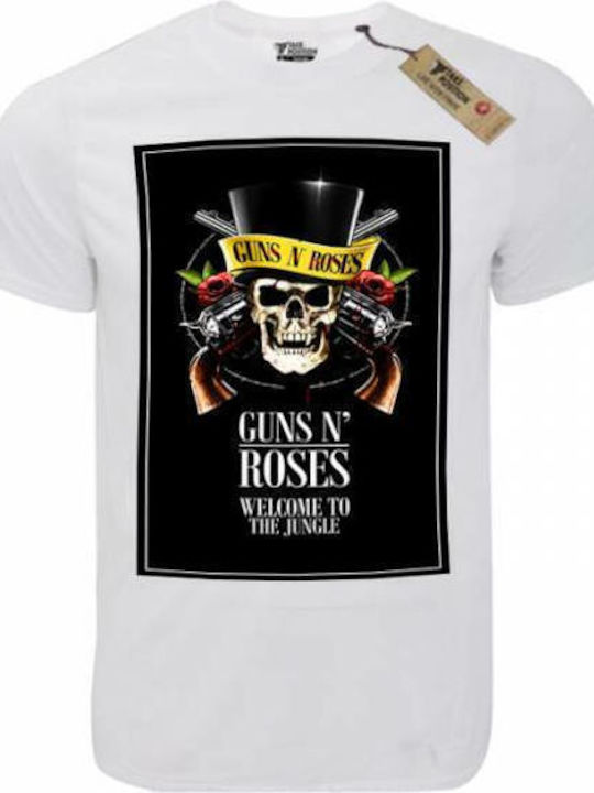 Takeposition T-cool T-shirt Guns N' Roses Λευκό