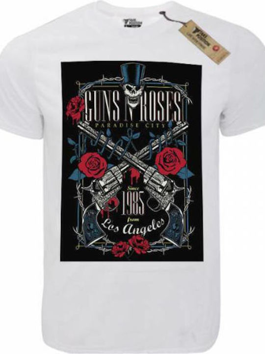 Takeposition T-cool T-shirt Guns N' Roses Λευκό