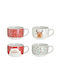 Inart Christmas Ceramic Mug Ornament L15xW12xD8cm