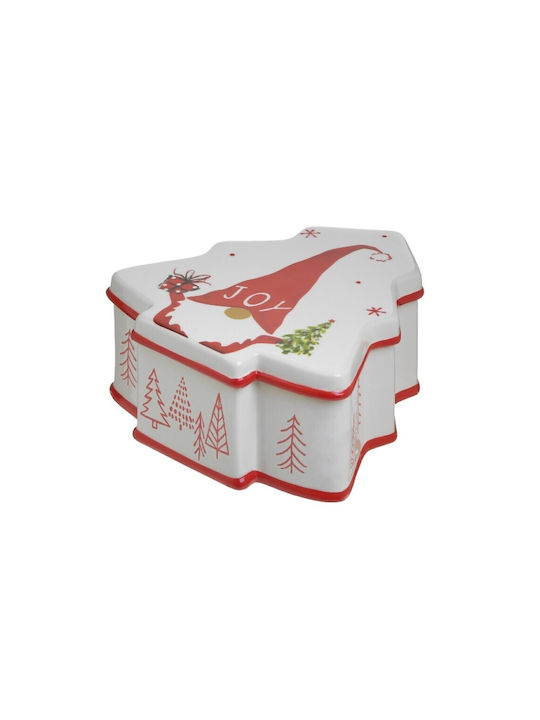 Inart Christmas Ceramic Cookie Jar Ornament L22xW21xD10cm