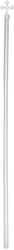 Wooden Flag Pole White with Cross