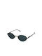 Babylon Sunglasses with Black Metal Frame and Green Lens B302 C49