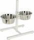 Kerbl Bowl Food & Water for Dog with Base 2x 3.6lt in White Color