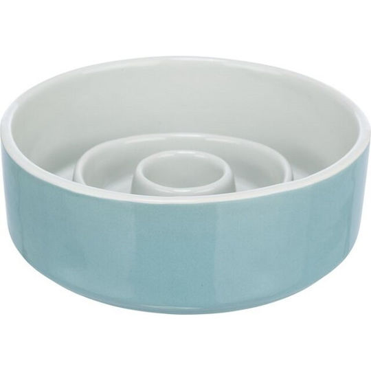 Trixie Ceramic Κεραμικό Μπολ Φαγητού & Νερού Αργού Ταΐσματος για Σκύλο & Γάτα 450ml 14cm σε Γκρι Χρώμα