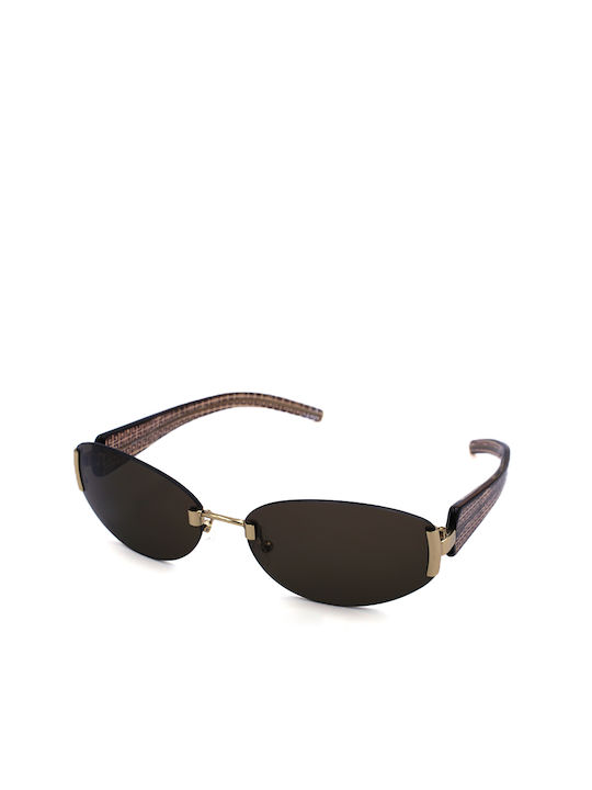 Givenchy Women's Sunglasses with Gold Frame and Brown Lens SGV085 300