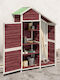 Wooden Garden Warehouse with Double-Leaf Door Brown L1.2xW0.535xH1.7cm