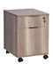Office Storage Chipboard Drawer with Wheels, Lock & 1 Drawers Natural L41xW41xH61cm