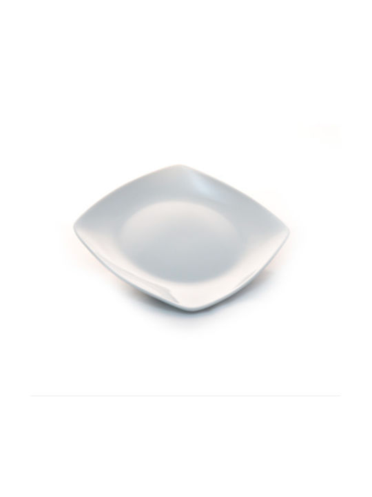 Chios Hellas Plate Shallow Square made of Porcelain White 24cm
