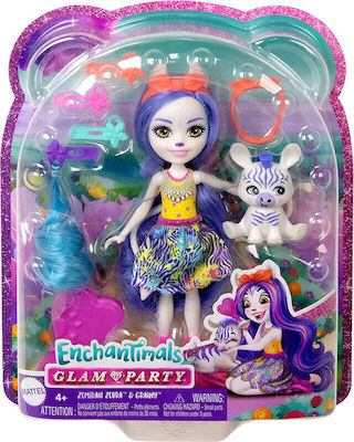 Mattel Jucărie Miniatură Glam Party - Ζέβρα Enchantimals pentru 4+ Ani (Diverse modele) 1 buc