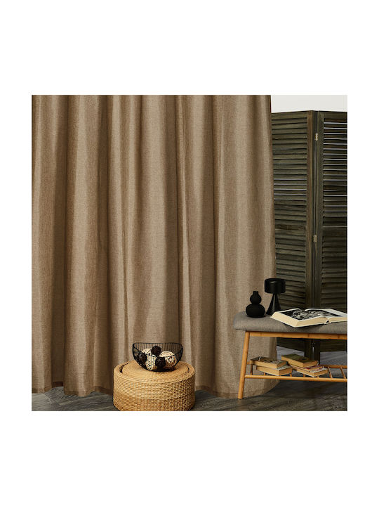 Whitegg Curtain with Pencil Pleat K066 Brown 27...