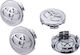 Wheel Center Caps Toyota with 57mm Internal Diameter Silver 4pcs