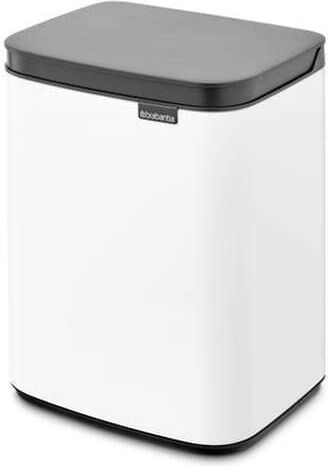 Brabantia BO Trash Bin Waste Bin Plastic with Oscillating Lid White 4lt