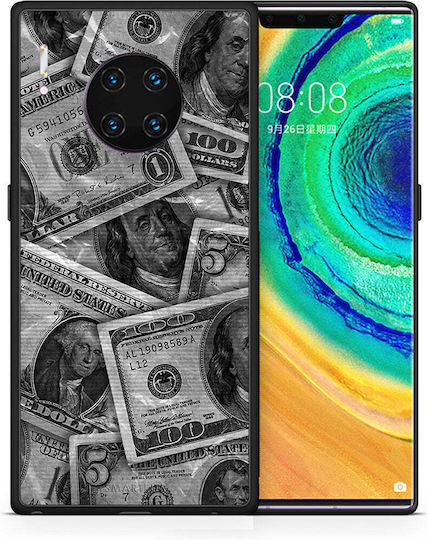 Smartfits Money Dollars Umschlag Rückseite Silikon Gray (Huawei Mate 30 Pro) A00_SM1-HU-MATE30PRO_MONEYDOLLARS_RO1