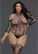 Kinksters Plus Size Sexy Κορμάκι με Δαντέλα Μαύρο