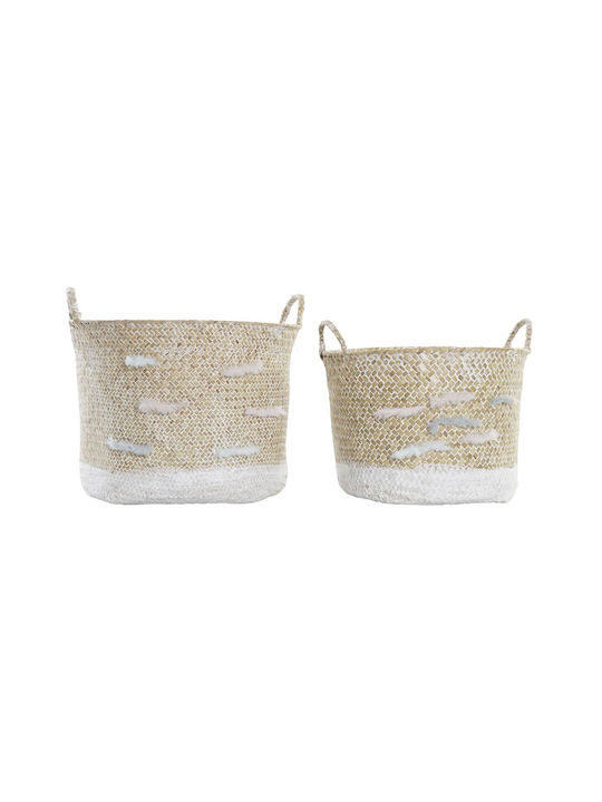 Wicker Decorative Baskets Set 2pcs DKD Home Decor