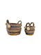 Wicker Decorative Baskets Set 2pcs DKD Home Decor