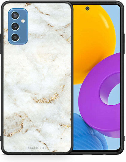 Smartfits Umschlag Rückseite Kunststoff Weiß (Galaxy M52) A00_SM1-SA-M525G_WHITEGOLDMARBLE_RO1