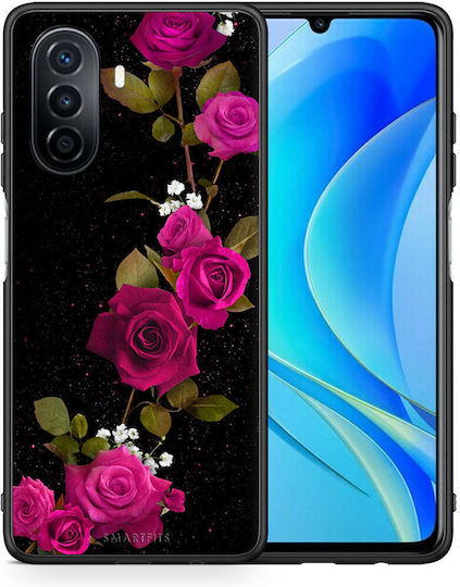 Smartfits Flower Back Cover Σιλικόνης Ροζ (Huawei Nova Y70)