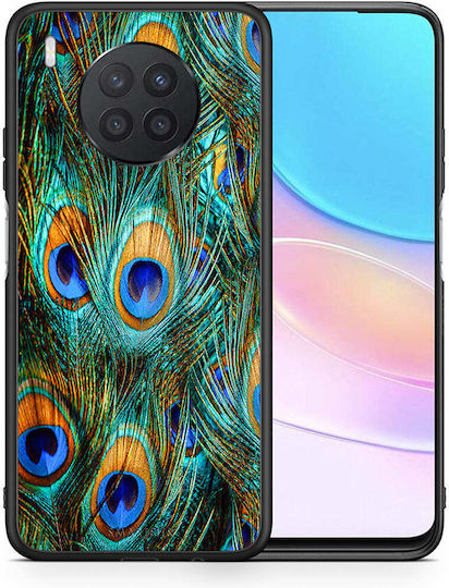 Smartfits Real Peacock Feathers Back Cover din Plastic / Silicon Verde (Huawei Nova 8i / Honor 50 Lite)