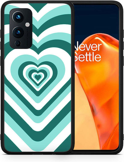 Smartfits Hearts Back Cover Σιλικόνης Πράσινο (OnePlus 9)