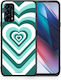 Smartfits Hearts Back Cover Plastic / Silicone Green (Oppo Find X3 Lite)