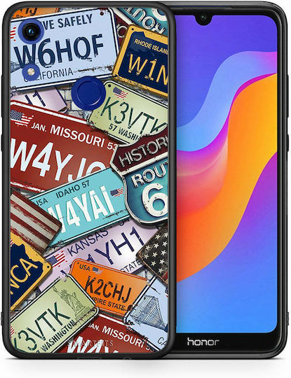 Smartfits Kfz-Kennzeichen Backcover Kunststoff Mehrfarbig (Honor 8A)
