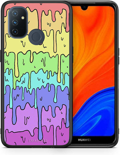Smartfits Melting Rainbow Umschlag Rückseite Silikon Mehrfarbig (OnePlus Nord N100) A00_SM1-ON-NORDN100_MELTINGRAINBOW_RO1