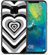 Smartfits Hearts Задна корица Пластмаса Черен (Honor 20 Pro) A00_SM1-HU-MAT20PR_BLACKHEARTS_RO1