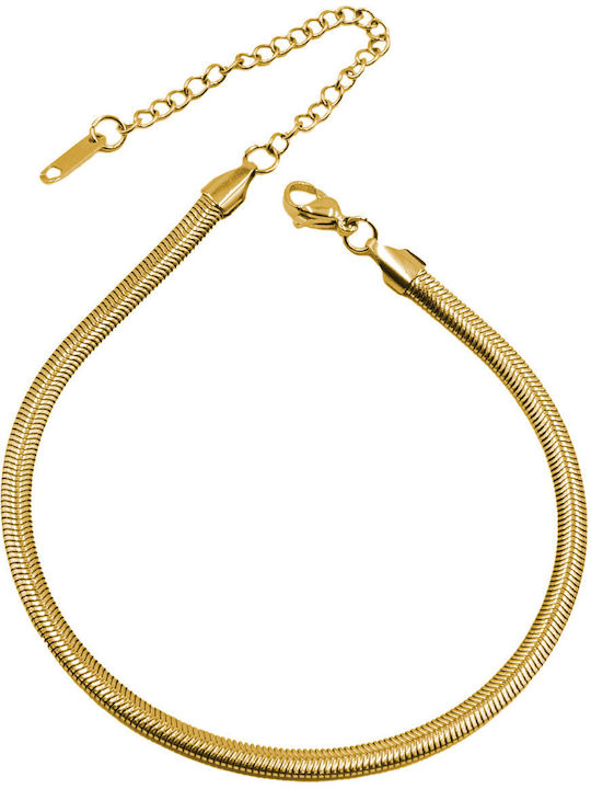Poco Loco Bracelet Anklet Chain made of Steel Gold Plated