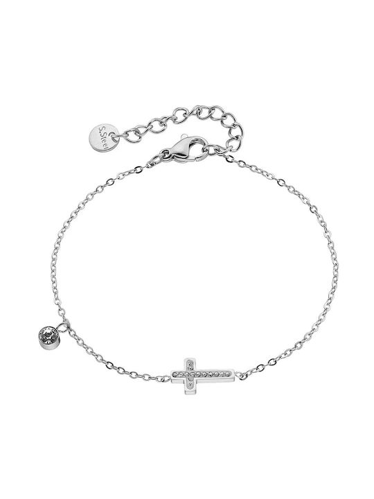 Oxzen Bracelet with Cross design made of Steel