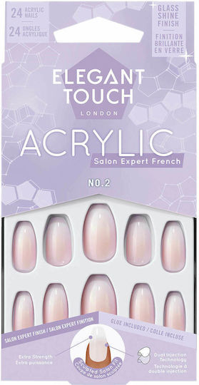 Elegant Touch Tipps für falsche Nägel in Rosa Farbe 24Stück 4022796