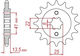 JT Sprockets Γρανάζι Μπροστά για Honda Transalp