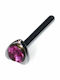 Bizoutaki Nasenpiercing aus Stahl Silber / Fuchsia