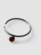 Bizoutaki Nasenpiercing aus Stahl 10mm Silber / Rot
