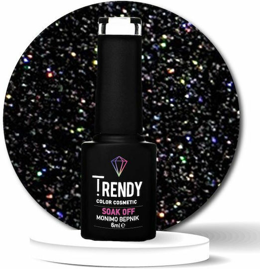 Trendy Color Cosmetics Gel Nail Polish 001 with Glitter 6ml