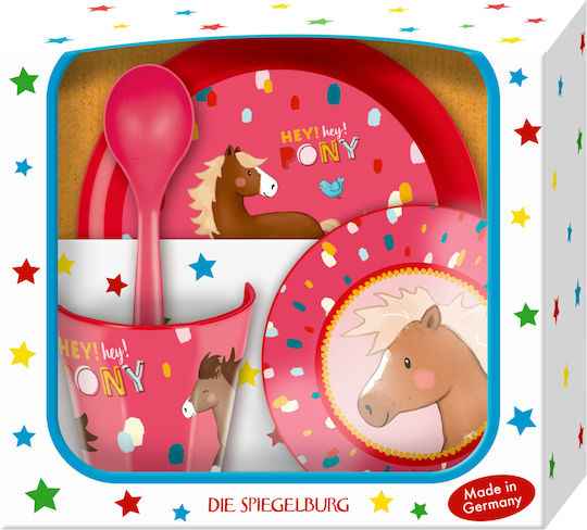 Die Spiegelburg Feeding Set made of Plastic Pink 4pcs for 12+ months