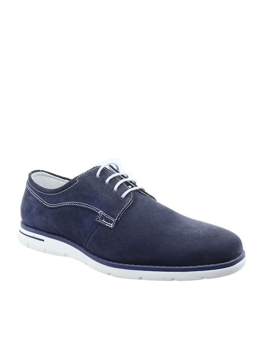 Softies Men's Anatomic Leather Casual Shoes Blue
