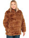 Women's Short Fur Tabac Brown