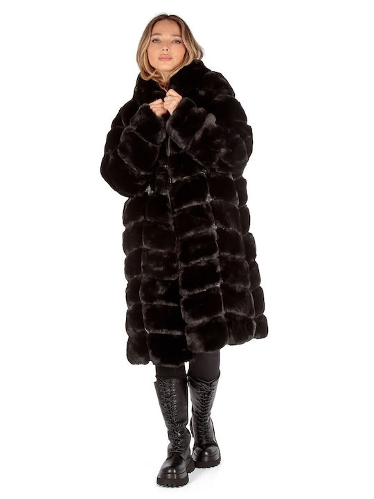 Silia D Women's Short Fur Black